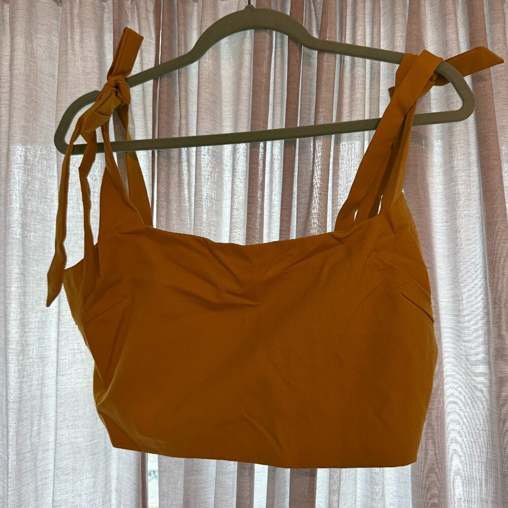 Yellow- Tie  Crop Top